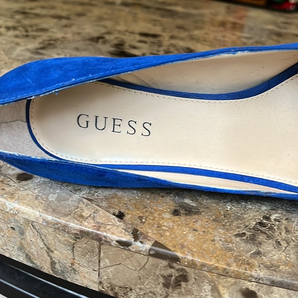 Guess Royal blue platform heels worn 3 times - Picture 3 of 9